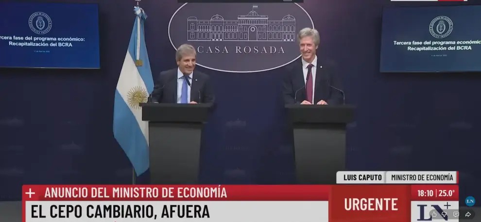 Luis Caputo y Santiago Bausili