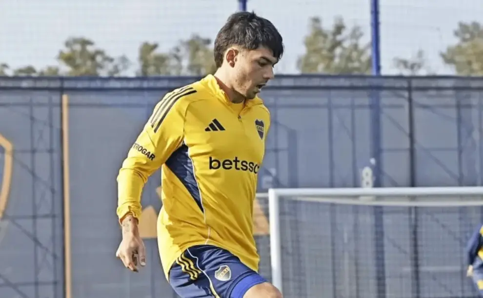 Lucas en el entrenamiento.