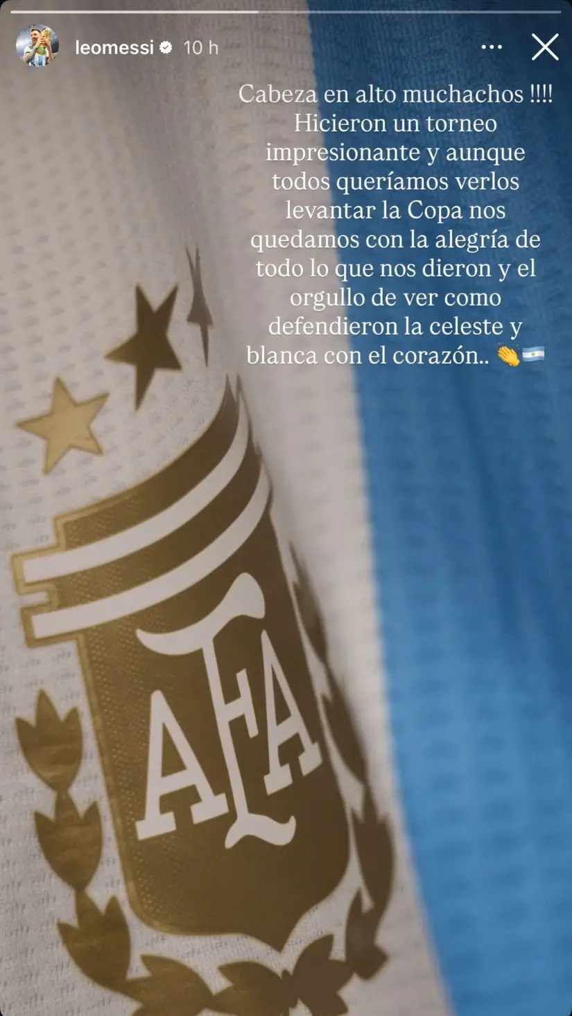El conmovedor mensaje de Messi para apoyar a la selección argentina Sub 20