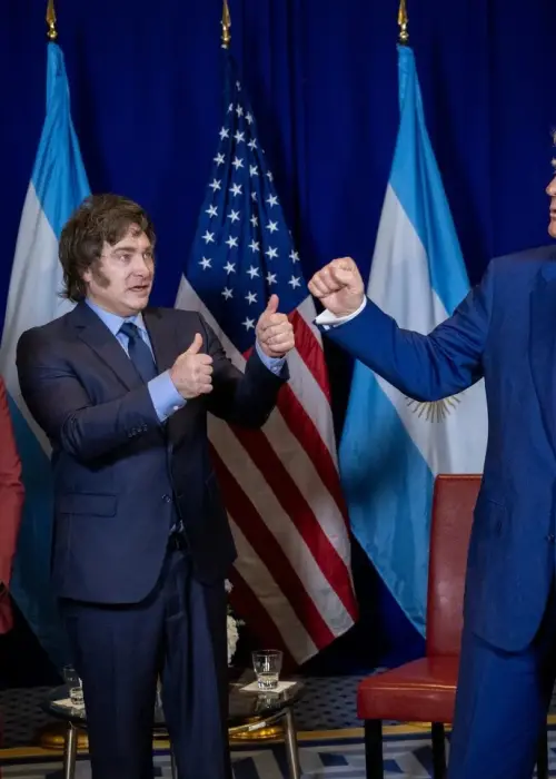 Donald Trump con Javier Milei