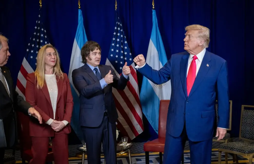 Donald Trump con Javier Milei