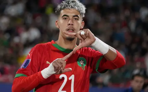 Yassir Zabiri, autor del doblete consagratorio que le dio a Marruecos el título del Mundial Sub 20, picante contra Argentina.