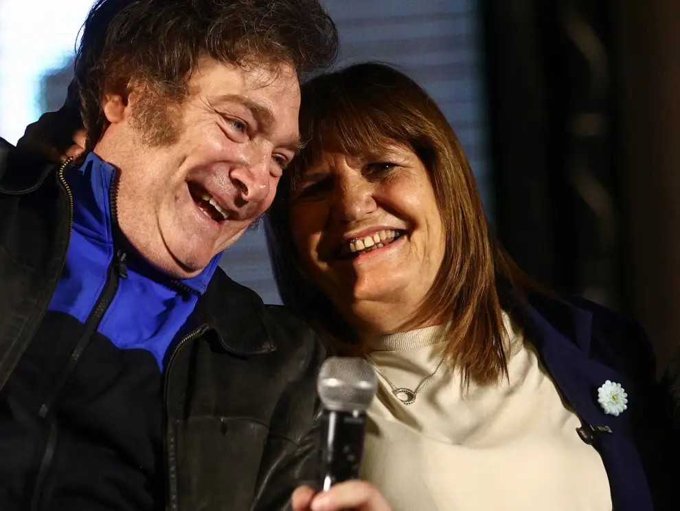 El presidente Milei y Patricia Bullrich.