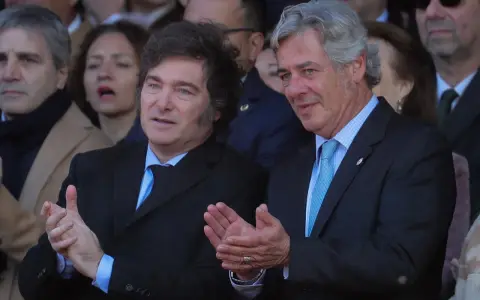 Javier Milei y Nicolás Pino