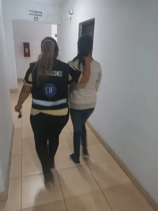 Daniela Aibar detenida.