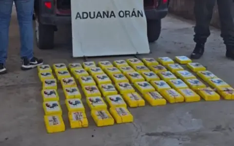 Los paquetes de droga secuestrados.