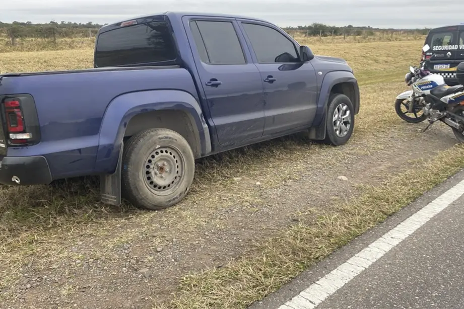 La camioneta que abordaban Vanega y Abregú.