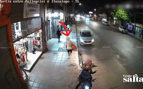 Descuidista en el centro salteño.