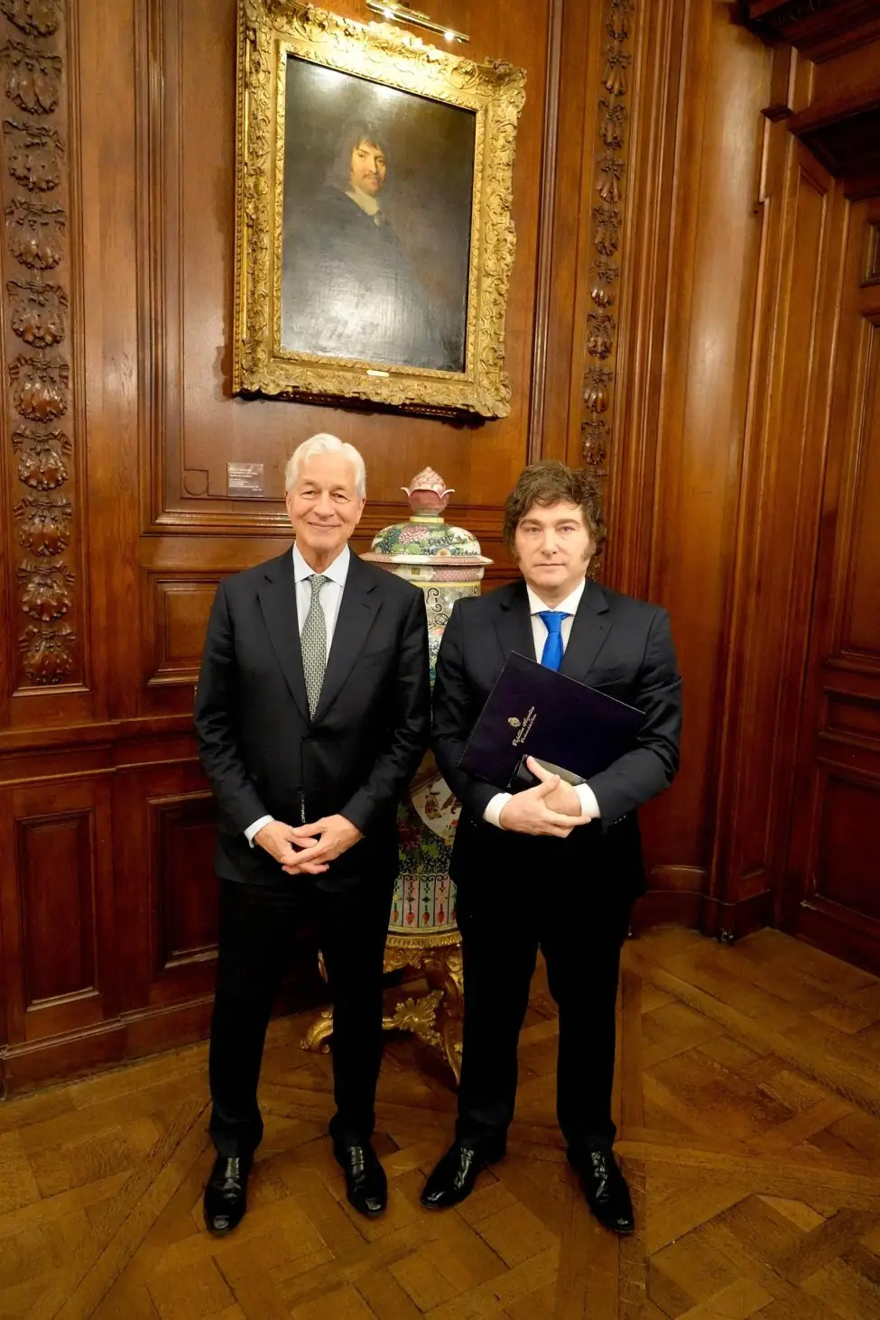 Javier Milei y Jamie Dimon