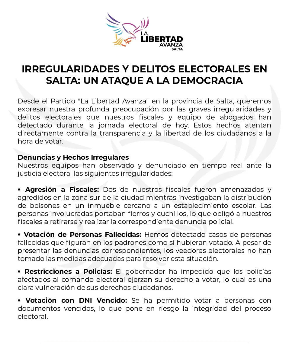 Reclamos LLA