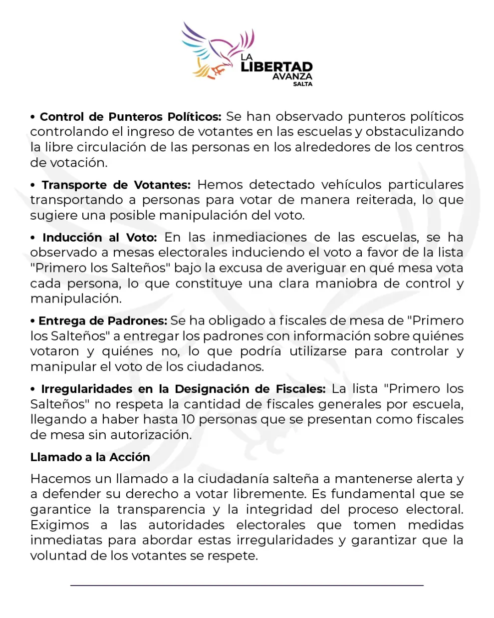 Reclamos LLA