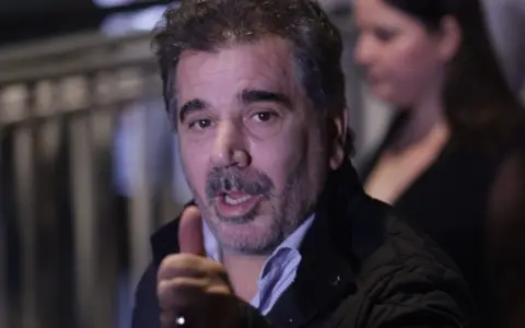 Cristian Ritondo al llegar al Búnker de LLA, en el hotel Libertador