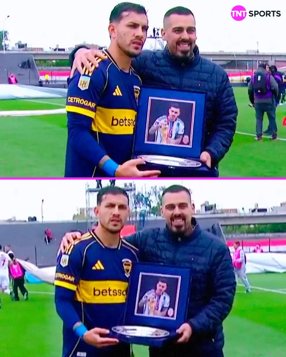 La plaqueta homenaje de Barracas a Paredes.
