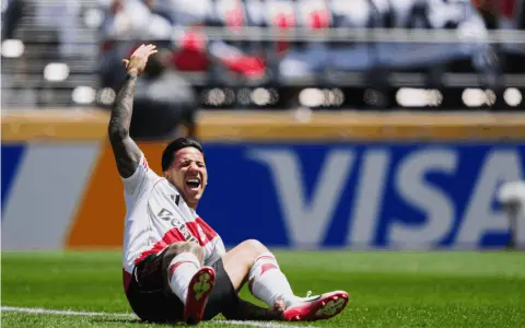 Sebastián Driussi, lesionado durante casi toda su estadía en River en este segundo ciclo.