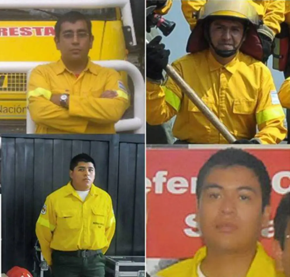 Los cuatro brigadistas que fallecieron en 2014