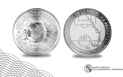 La moneda de plata conmemorativa del proximo Mundial.