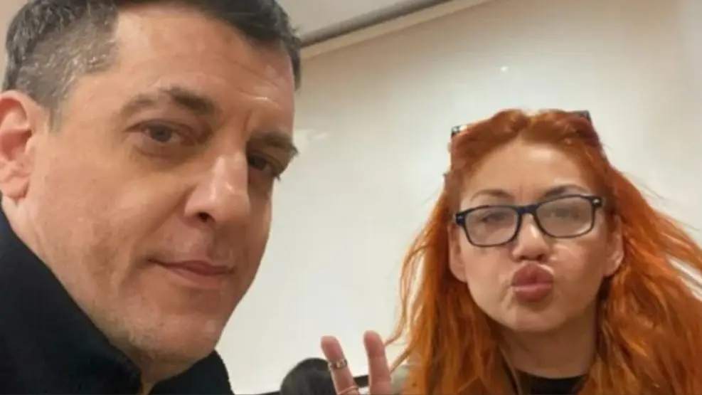 Lourdes junto con su expareja, Leandro Garcia Gómez.
