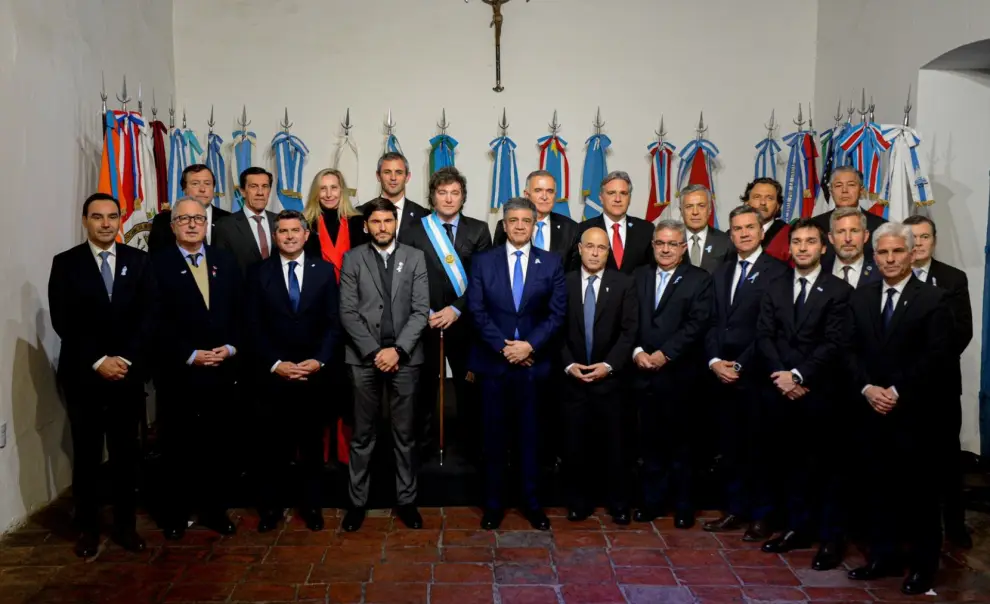 Gustavo Sáenz con Milei