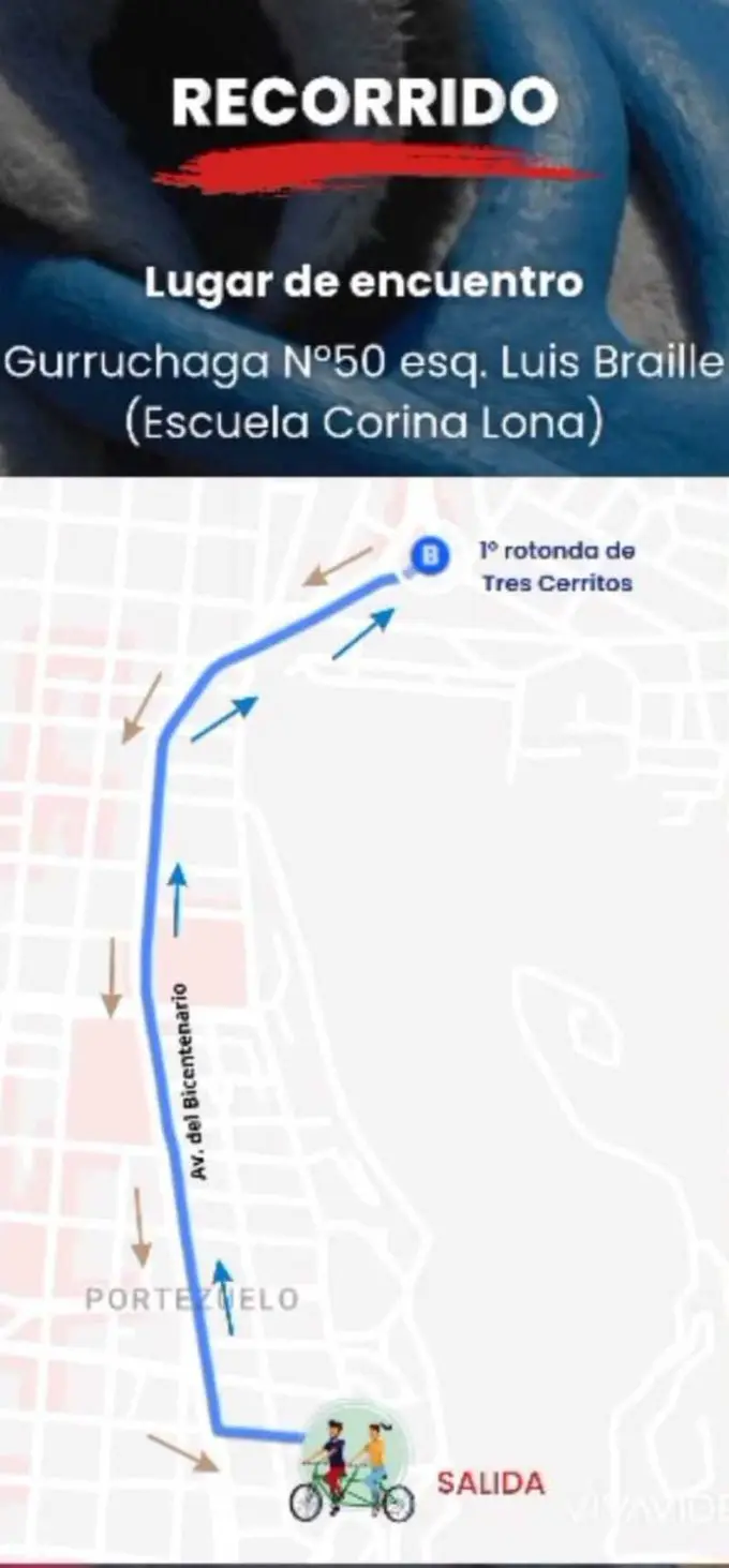 El recorrido de la pedaleada