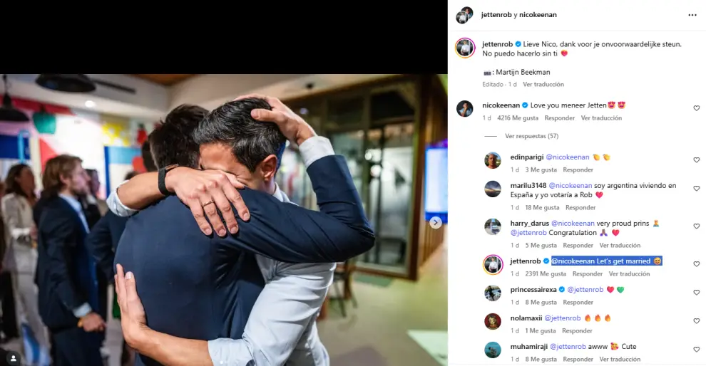 El intercambio de comentarios entre el político neerlandés y el deportista argentino