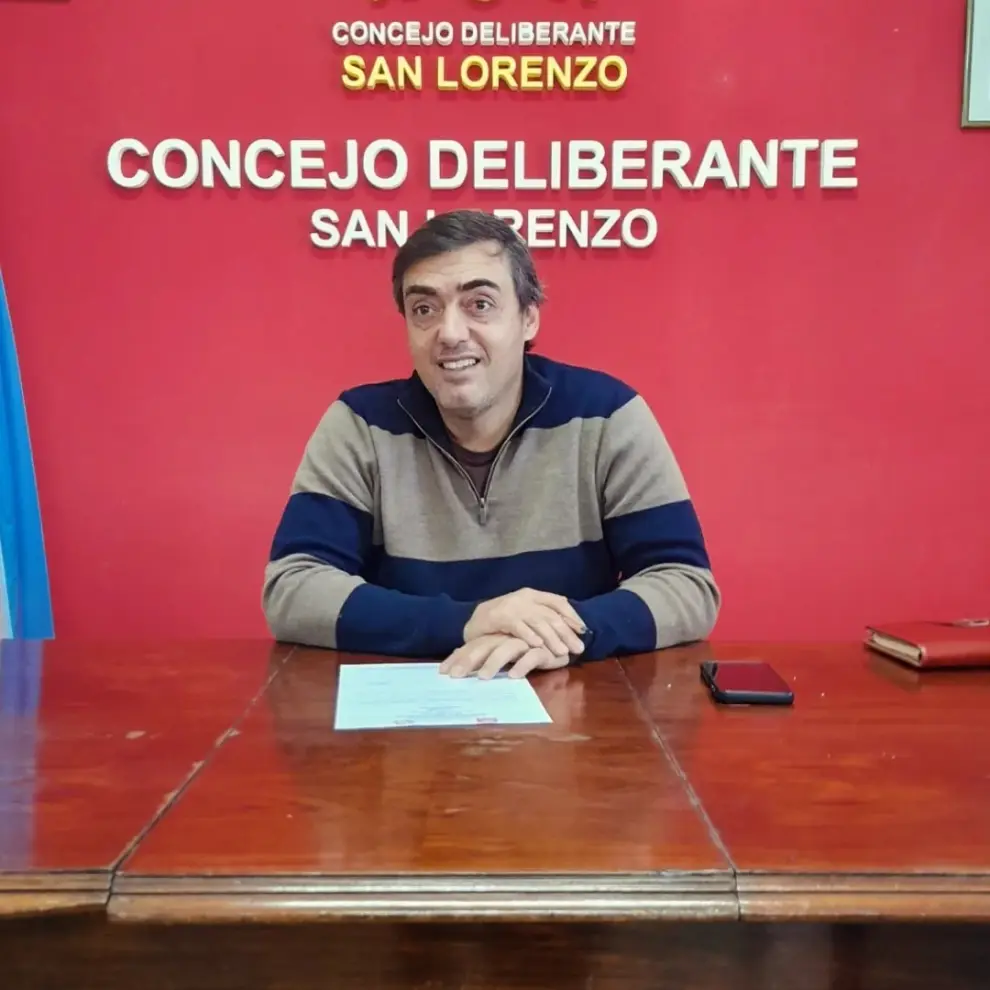 Juan Pablo Dávalos, presidente del Concejo Deliberante de San Lorenzo