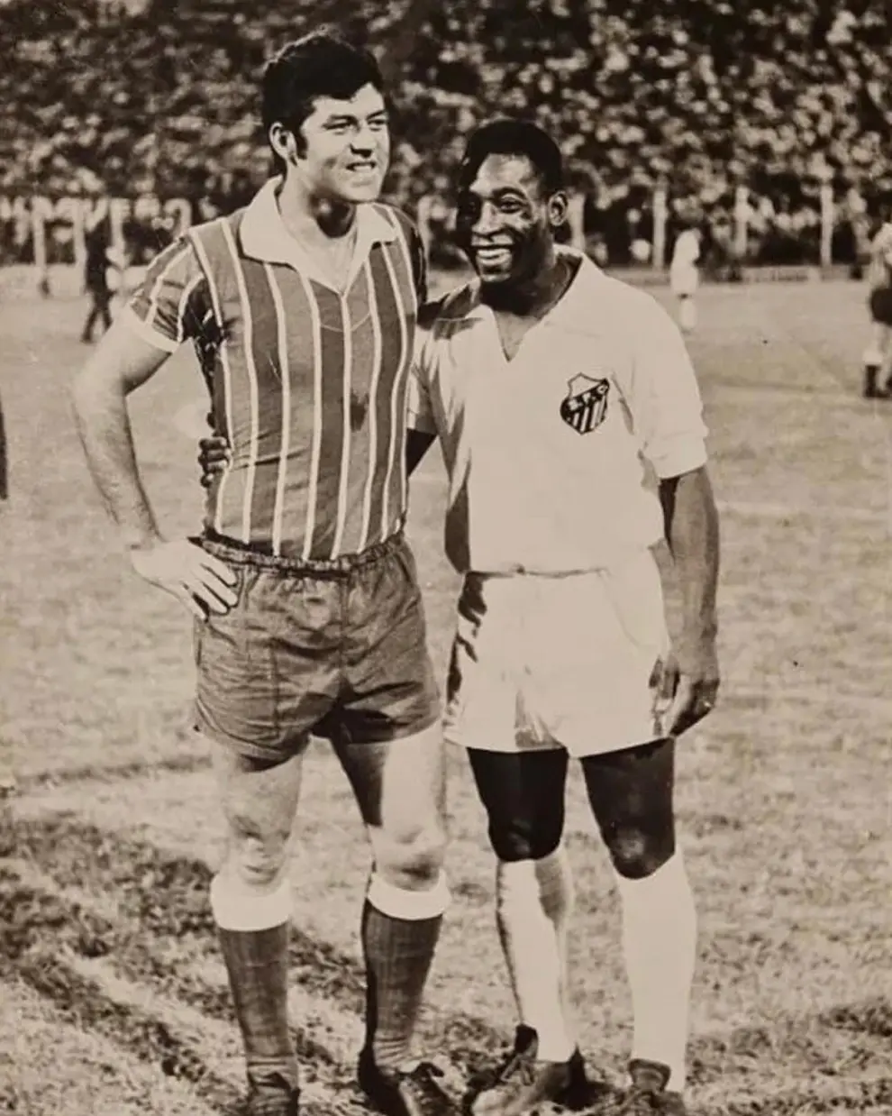Junto al Rey Pelé.