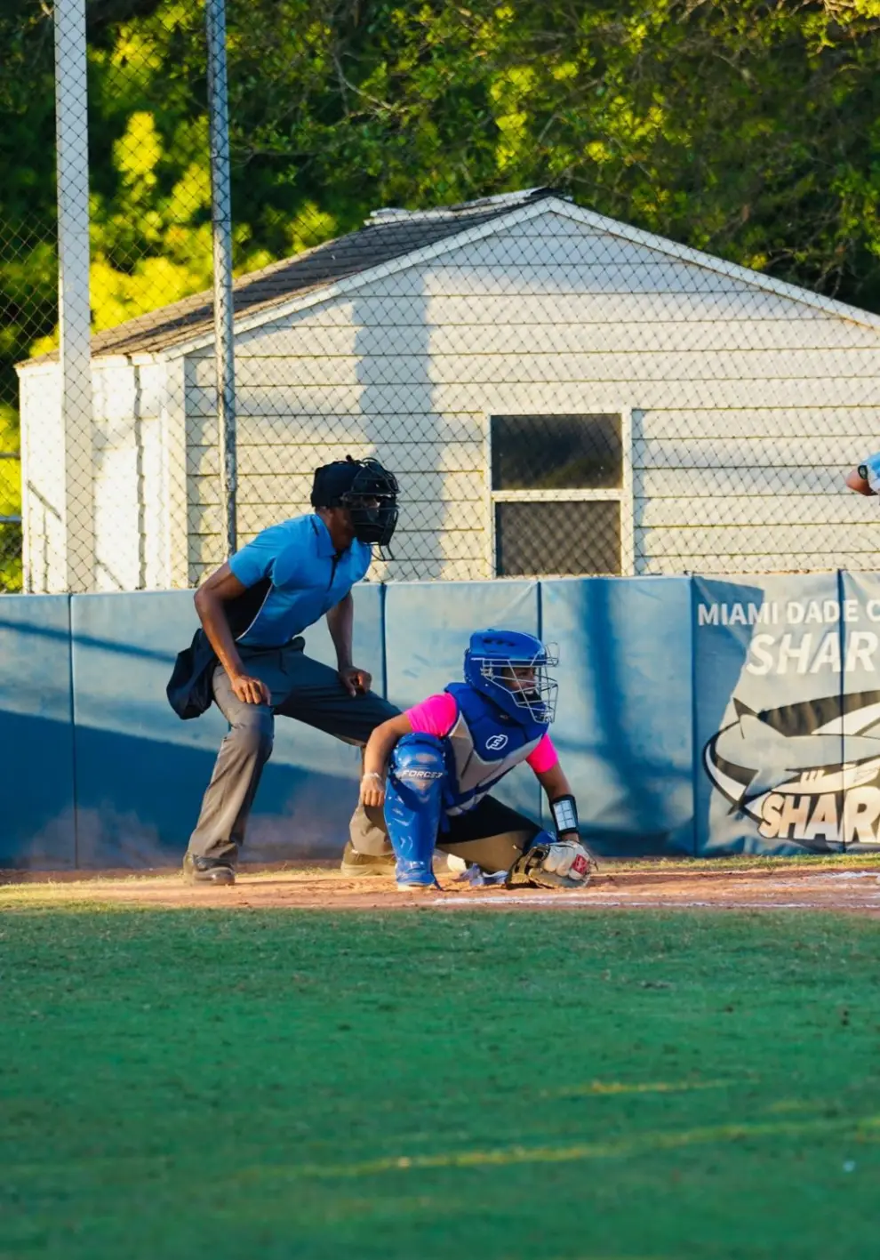 Candela como catcher, posición en la que juega actualmente