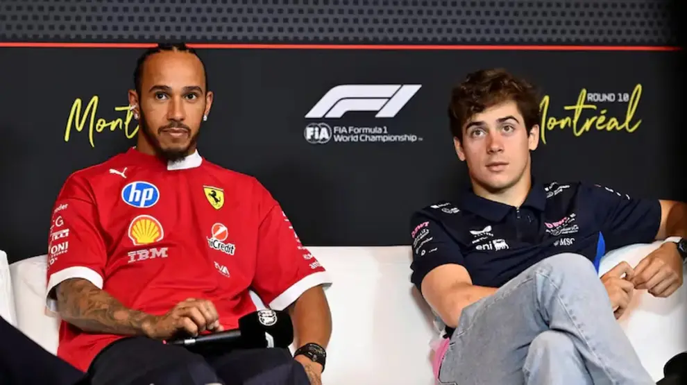 Lewis Hamilton con Franco Colapinto, una relación de respeto y afecto.