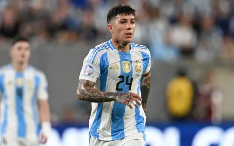 Enzo Fernández, con la Selección argentina.