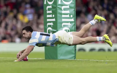 Espectacular try de Gerónimo Prisciantelli en la victoria apabullante de Los Pumas ante Gales.