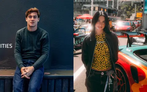 Franco Colapinto y Dua Lipa.