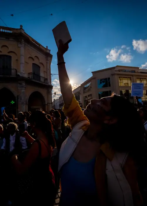 Marcha universitaria en Salta