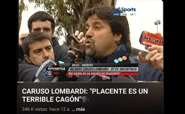 El recuerdo de la pelea de Caruso Lombardi con Diego Placente.