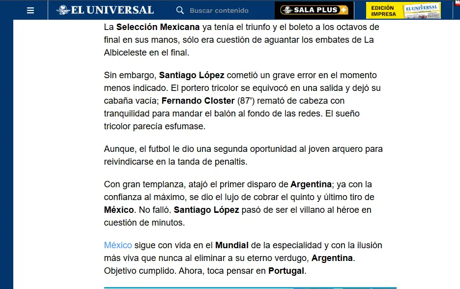 La euforia de la prensa azteca.
