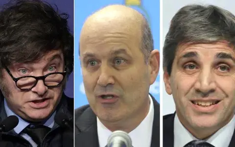 Javier Milei, Federico Sturzenegger y Luis Caputo
