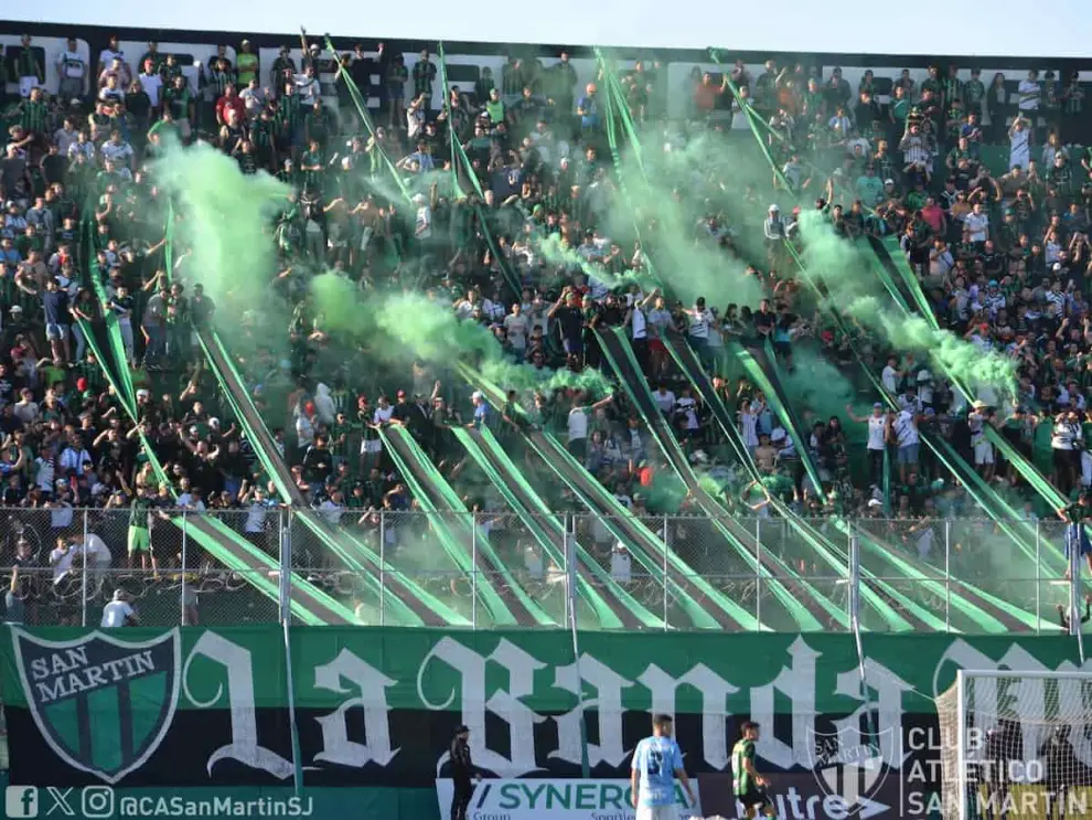 La parcialidad del verdinegro sanjuanino, también implora.
