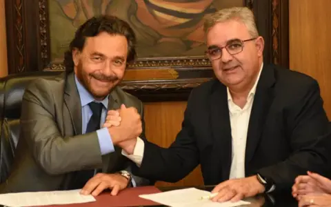 Raúl Jalil y Gustavo Sáenz