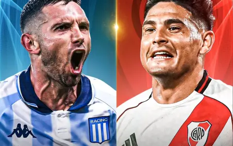 Maravilla Martínez, de Racing, y Maxi Salas, de River. Se viene otro partidazo picante, la revancha del choque reciente por Copa Argentina.