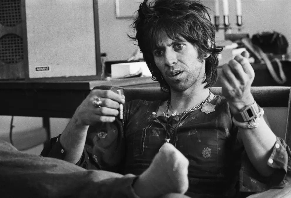 Keith Richards en un hotel de Bruselas (Bélgica), el 6 de mayo de 1976.