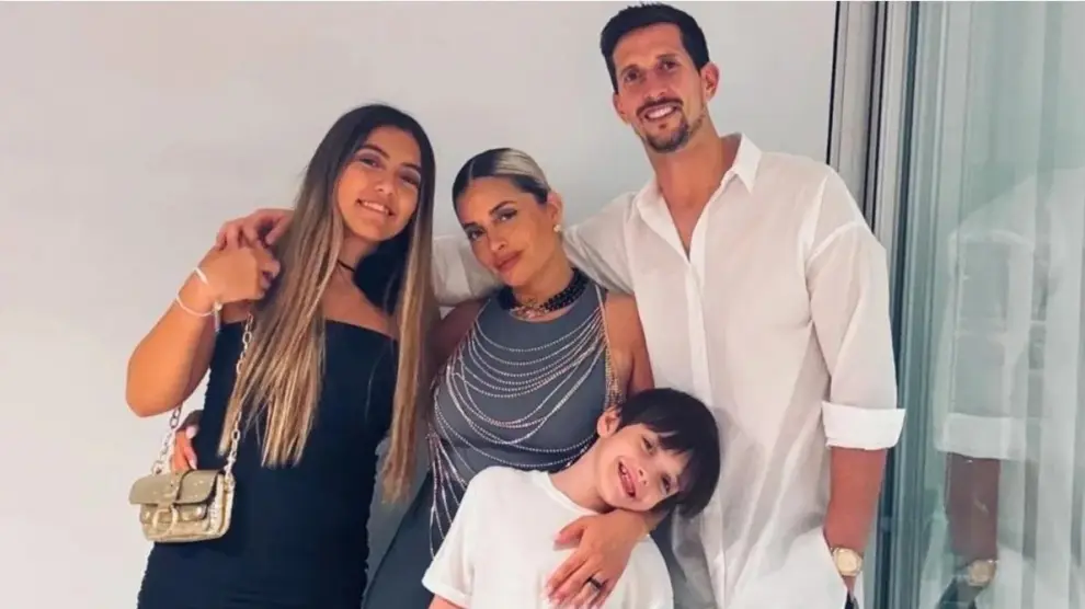 Rodrigo Rey y su familia