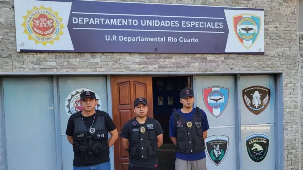 Efectivos de Río Cuarto que trabajaron de forma conjunta con la fuerza salteña