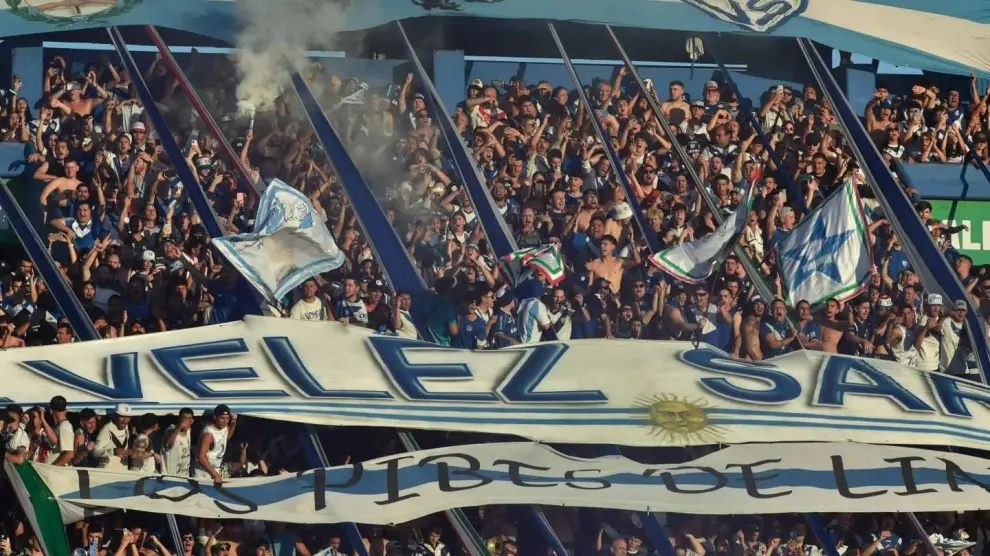 La hinchada de Vélez.