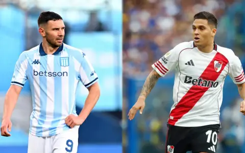 Maravilla Martínez y Juanfer Quintero, referentes de River y Racing en la previa de un mano a mano decisivo.