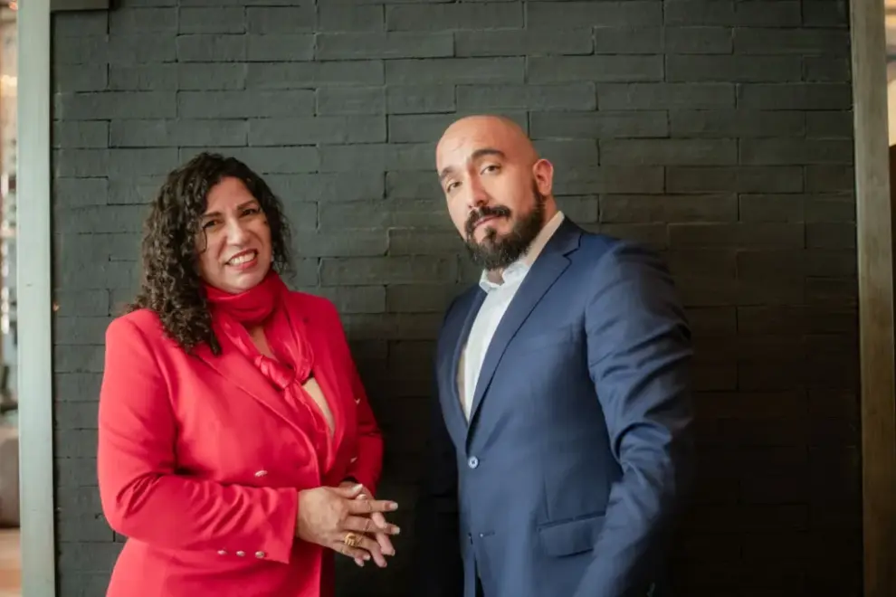 Pamela Goicovich (presidente del CIL LITHIUM) y Sebastián Quiñones
