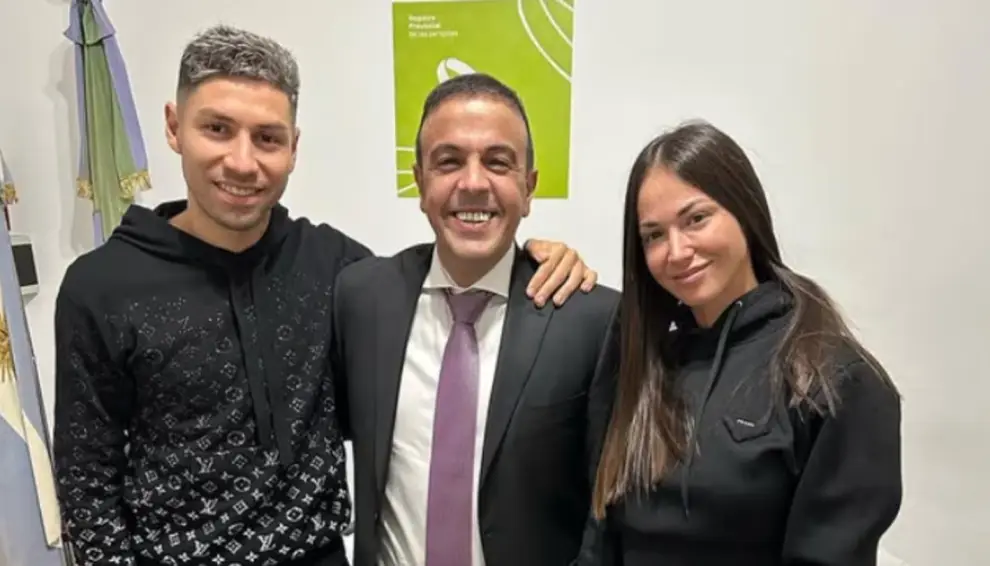 Gonzalo Montiel con Nicolás Payarola