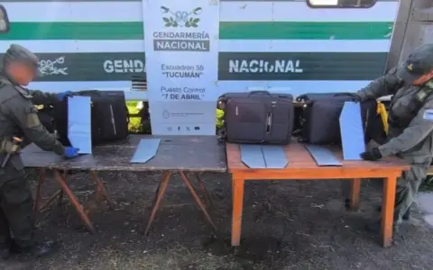Seis kilos de cocaína ocultos en un doble fondo.