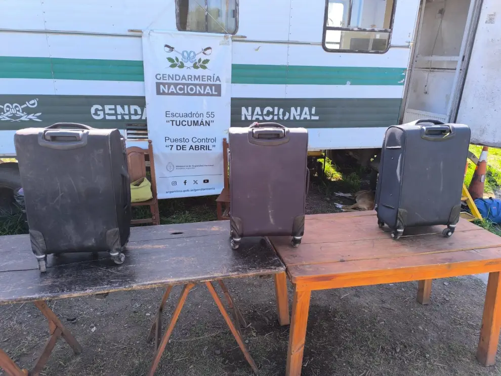 Seis kilos de cocaína ocultos en un doble fondo.