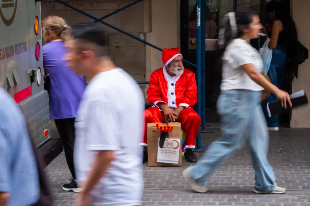Juan Ramón Cejas, Un papá noel que pide ayuda en calle Mitre