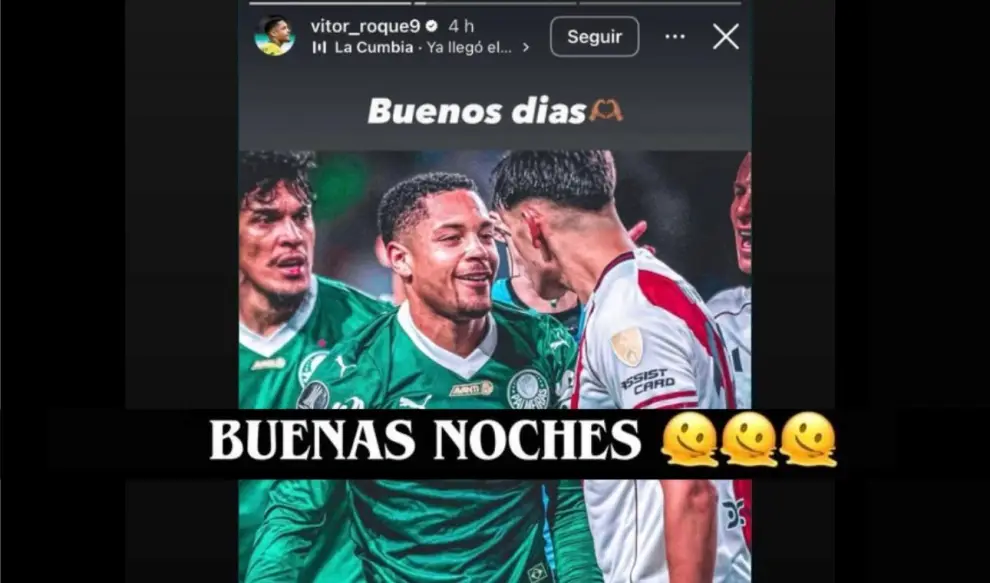 La respuesta de Nicolás De la Cruz a una vieja chicana a River de Vítor Roque.