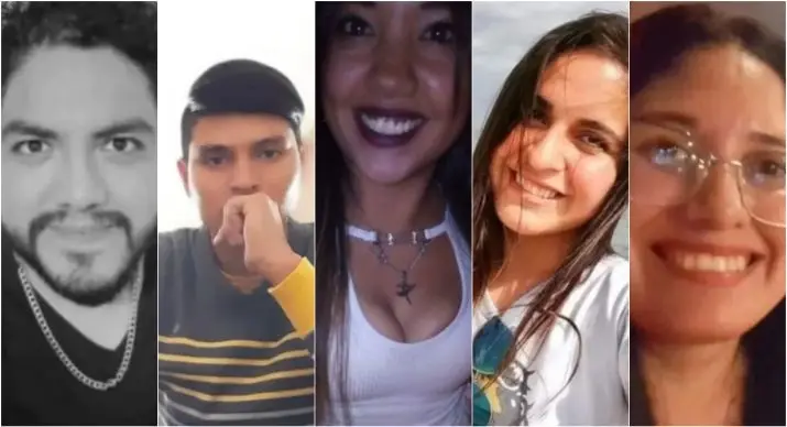 Las cinco víctimas fatales.